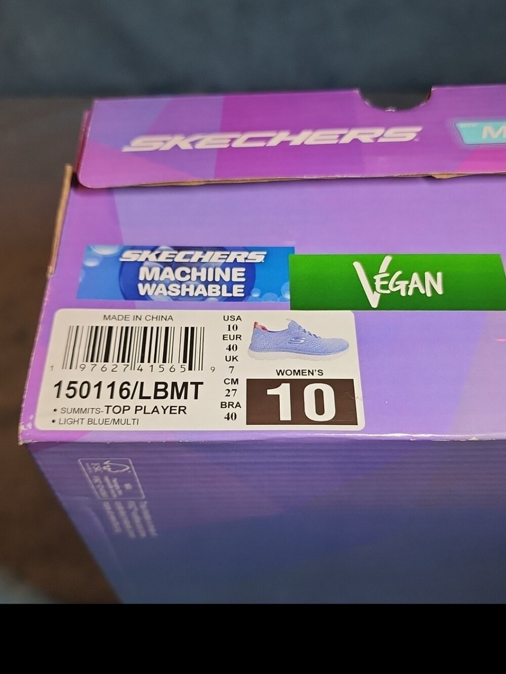 Skechers size 10 Women's Lavender and Pink Slip-On Athletic Sneakers - Picture 12 of 12